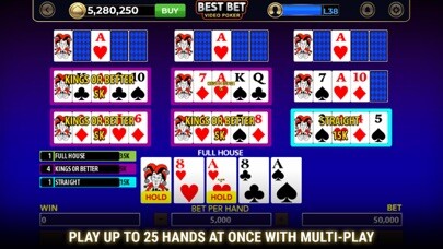 Emulate iPhone app Best Bet Video Poker using MyAndroid