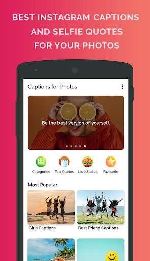 Run android online APK Best Captions and Status - Captions for Photos from MyAndroid or emulate Best Captions and Status - Captions for Photos using MyAndroid