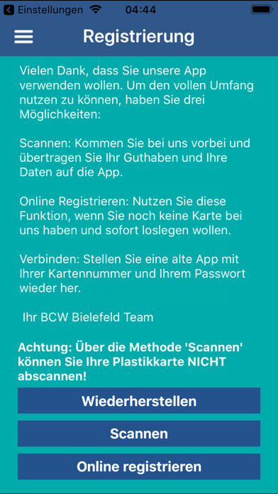 Emulate iPhone app BESTcard Bielefeld using MyAndroid Emulate iPhone app BESTcard Bielefeld using MyAndroid