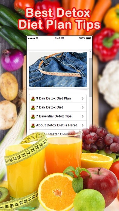 Emulate iPhone app Best Detox Diet Plan Tips using MyAndroid