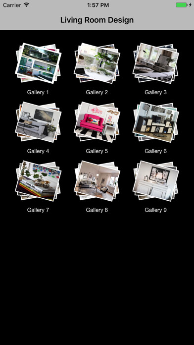 Emulate iPhone app Best Living Room Design using MyAndroid