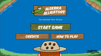 Emulate iPhone app BestMaths Algebra Alligators using MyAndroid