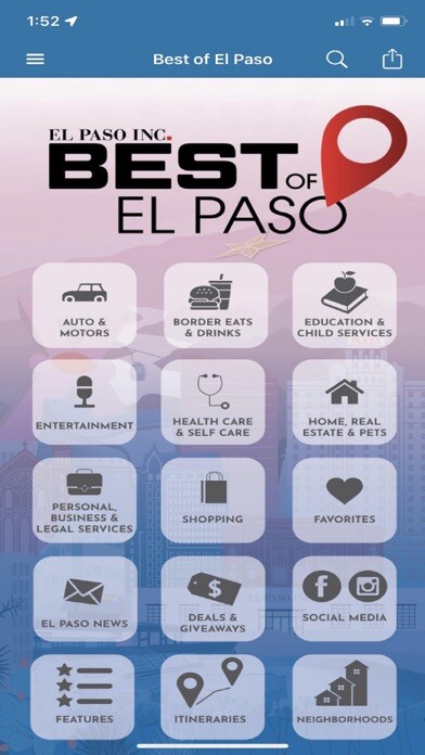 Emulate iPhone app Best of El Paso using MyAndroid