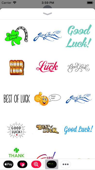 Emulate iPhone app Best Of Luck Stickers 2018 using MyAndroid