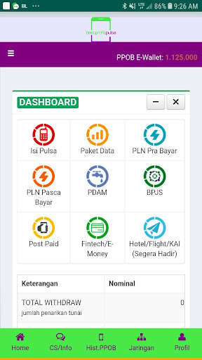 Run android online APK Best Profit Pulsa from MyAndroid or emulate Best Profit Pulsa using MyAndroid