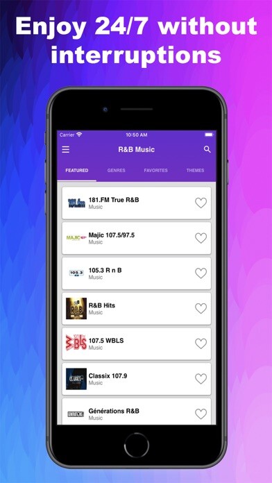 Emulate iPhone app Best R&B Soul - R&B FM using MyAndroid