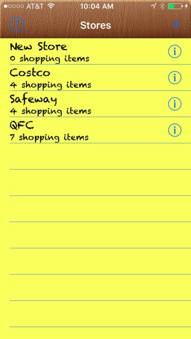 Emulate iPhone app Best Shopping List using MyAndroid