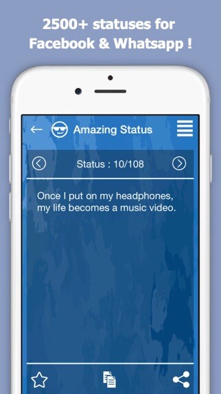Emulate iPhone app Best Status Collection using MyAndroid
