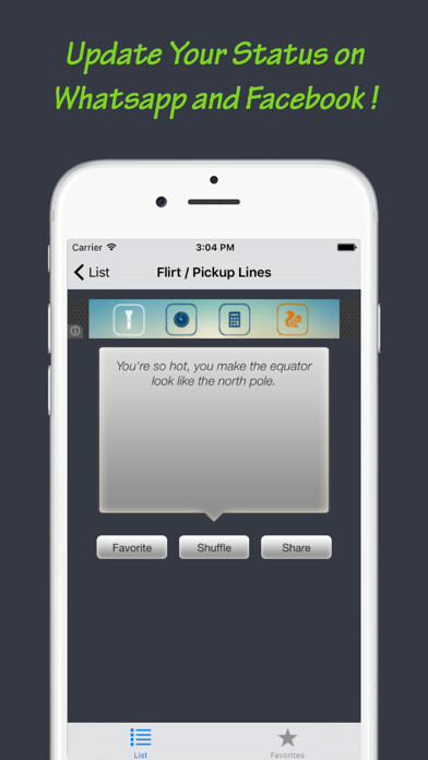 Emulate iPhone app Best Status Shuffles using MyAndroid