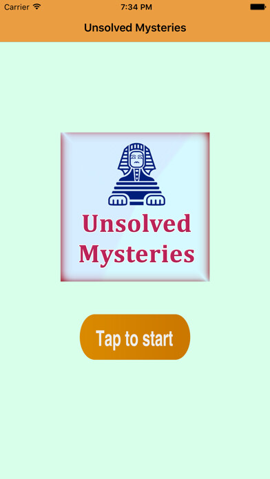 Emulate iPhone app Best Unsolved Mysteries using MyAndroid