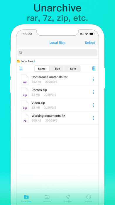 Emulate iPhone app BestZip2-Unzip 7z&rar&zip etc. using MyAndroid