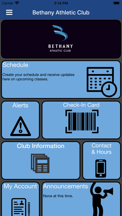 Emulate iPhone app Bethany Athletic Club using MyAndroid Emulate iPhone app Bethany Athletic Club using MyAndroid