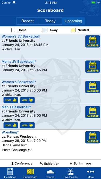Emulate iPhone app Bethany College Swedes using MyAndroid