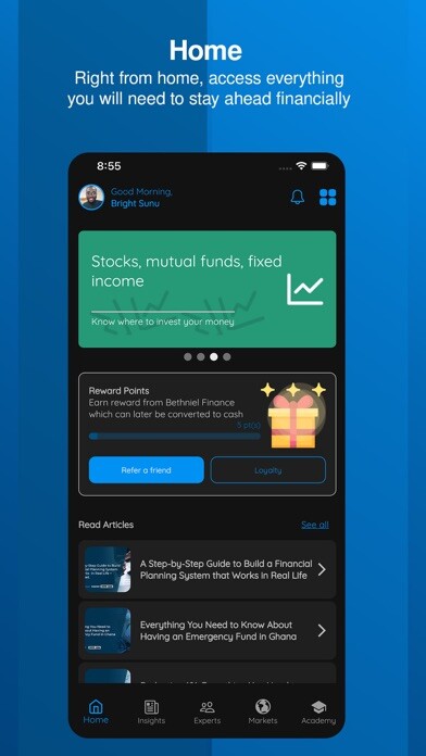 Emulate iPhone app Bethniel Finance using MyAndroid
