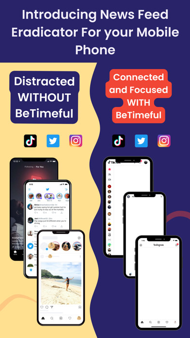 Emulate iPhone app BeTimeful: Stay focused. using MyAndroid