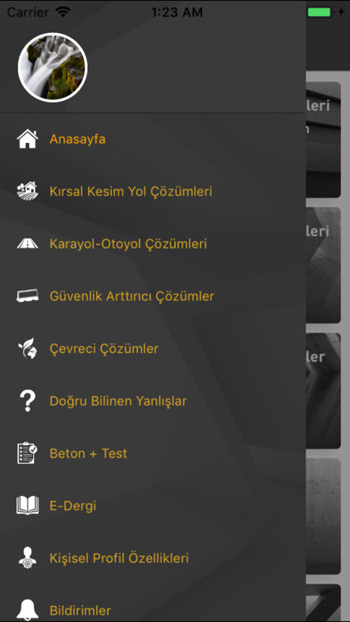 Emulate iPhone app Beton ve Ötesi using MyAndroid