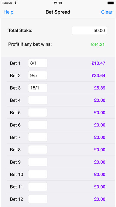 Emulate iPhone app Bet Spread using MyAndroid