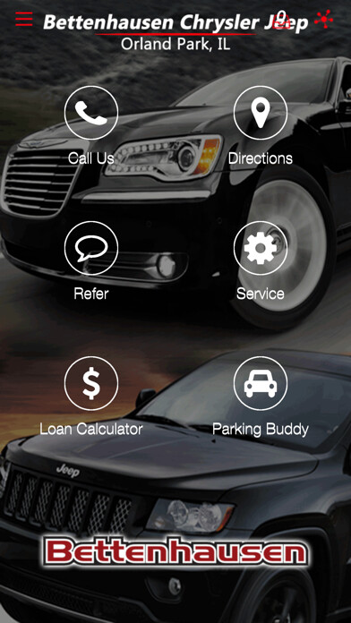 Emulate iPhone app Bettenhausen Chrysler Jeep using MyAndroid