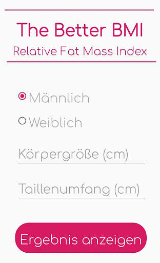 Run android online APK Better BMI - Relative Fat Mass Index Calculator from MyAndroid or emulate Better BMI - Relative Fat Mass Index Calculator using MyAndroid Run android online APK Better BMI - Relative Fat Mass Index Calculator from MyAndroid or emulate Better BMI - Relative Fat Mass Index Calculator using MyAndroid