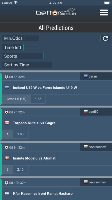 Emulate iPhone app Bettors Club - Betting Tips using MyAndroid Emulate iPhone app Bettors Club - Betting Tips using MyAndroid
