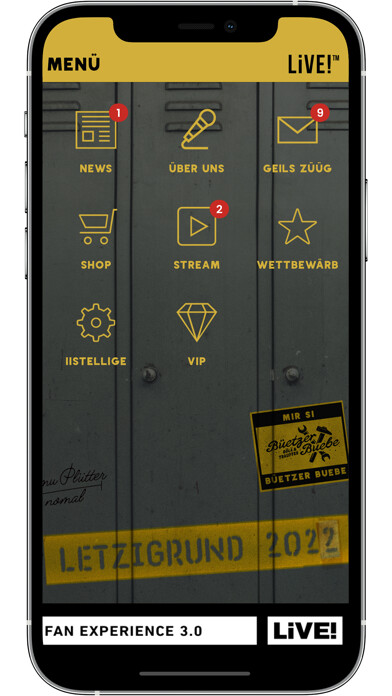 Emulate iPhone app Büetzer Buebe using MyAndroid
