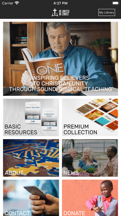 Emulate iPhone app Be United In Christ Reader using MyAndroid