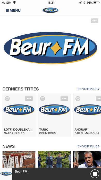 Emulate iPhone app Beur FM using MyAndroid