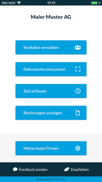 Emulate iPhone app bexioGo using MyAndroid Emulate iPhone app bexioGo using MyAndroid