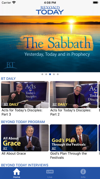 Emulate iPhone app Beyond Today Television using MyAndroid