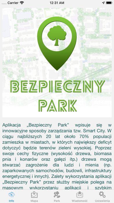 Emulate iPhone app Bezpieczny Park using MyAndroid
