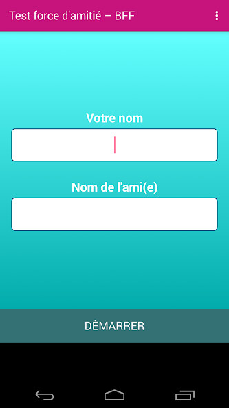 Run android online APK BFFTest: Test force damitié from MyAndroid or emulate BFFTest: Test force damitié using MyAndroid Run android online APK BFFTest: Test force damitié from MyAndroid or emulate BFFTest: Test force damitié using MyAndroid