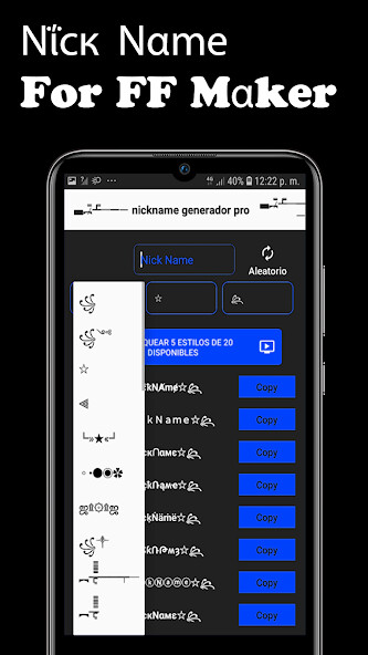 Run android online APK BGMI Nickname Generator, Fany  from MyAndroid or emulate BGMI Nickname Generator, Fany  using MyAndroid