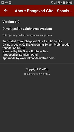 Emulate Android APK Bhagavad Gita - Spanish Audio