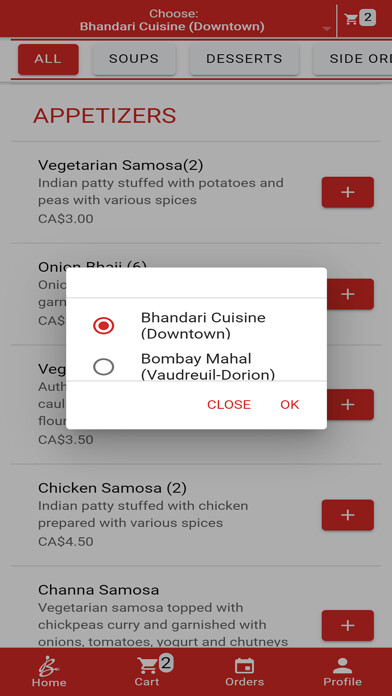 Emulate iPhone app Bhandari Cuisines using MyAndroid Emulate iPhone app Bhandari Cuisines using MyAndroid