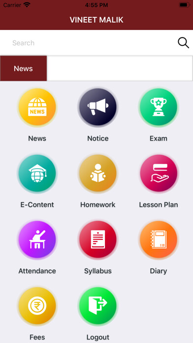 Emulate iPhone app Bharat National Public School using MyAndroid