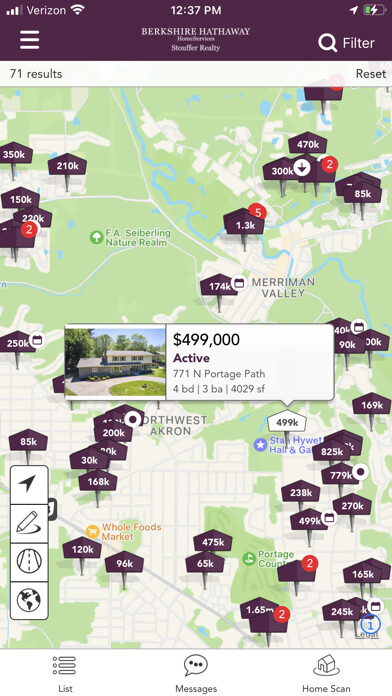 Emulate iPhone app BHHS Stouffer Realty using MyAndroid