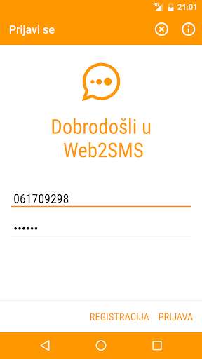 Run android online APK BH Telecom Web2SMS v2 from MyAndroid or emulate BH Telecom Web2SMS v2 using MyAndroid