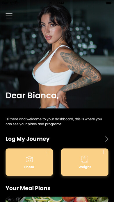 Emulate iPhone app Bianca Taylor Fitness using MyAndroid