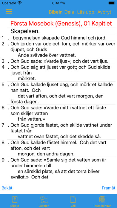 Emulate iPhone app Bibeln 1917 using MyAndroid