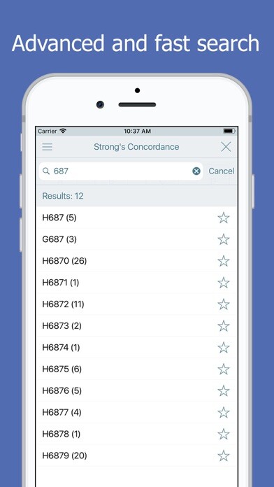 Emulate iPhone app Bible and Strong’s Concordance using MyAndroid