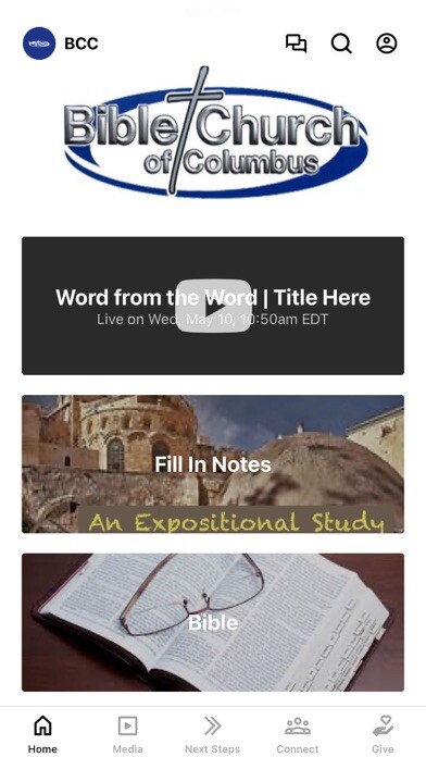 Emulate iPhone app Bible Church of Columbus using MyAndroid Emulate iPhone app Bible Church of Columbus using MyAndroid