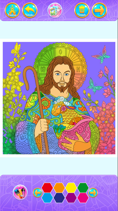 Emulate iPhone app Bible Coloring Book & Painting using MyAndroid