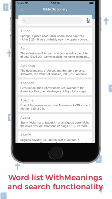 Emulate iPhone app Bible Dictionary Offline Pre using MyAndroid