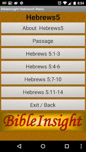 Emulate Android APK Bible Insight Hebrews 5 Emulate Android APK Bible Insight Hebrews 5