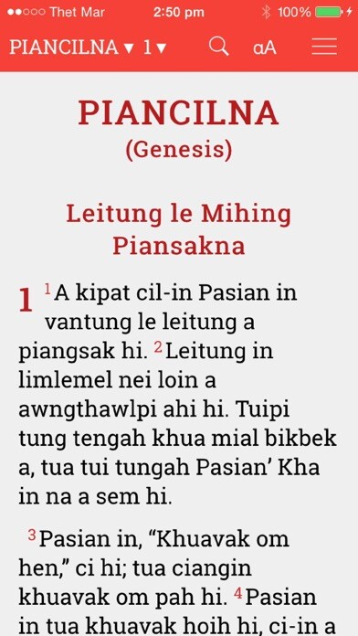 Emulate iPhone app Bible in Tedim using MyAndroid
