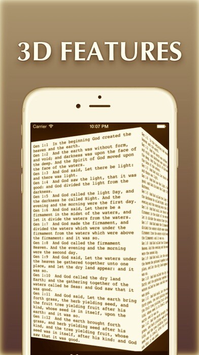 Emulate iPhone app Bible KJV 3D using MyAndroid
