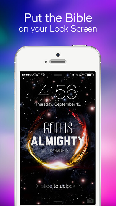 Emulate iPhone app Bible Lock Screens™ - Bible Wallpapers / Backgrounds using MyAndroid
