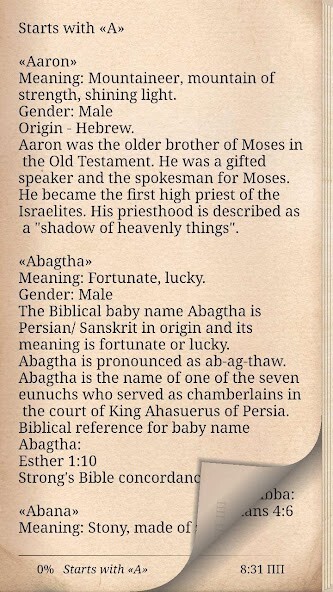 Run android online APK Bible Names with Meaning from MyAndroid or emulate Bible Names with Meaning using MyAndroid