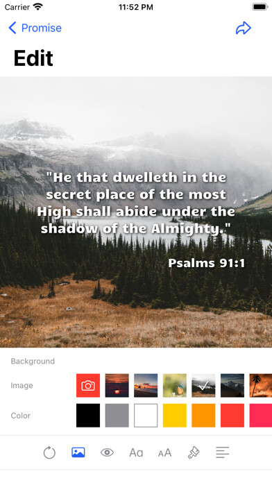 Emulate iPhone app Bible Promise Box using MyAndroid