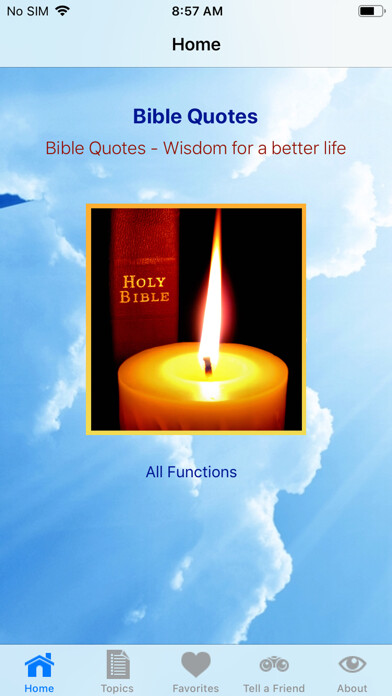 Emulate iPhone app BibleQuotes V2 using MyAndroid